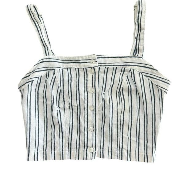 Brandy Melville Women's Sleeveless Striped Tank Top Size small crop nautical - Picture 2 of 5